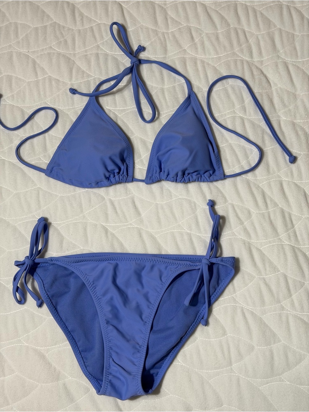 Old Navy Periwinkle Triangle Tie-Side Bikini Set size medium